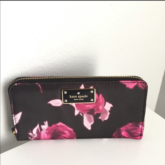 kate spade Handbags - KATE SPADE NEW YORK Rose Symphony Nylon Wallet NWT